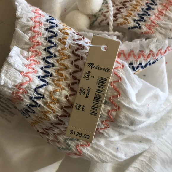 Madewell Rainbow Smocked Trapeze Dress, NWT Small - Picture 4 of 8